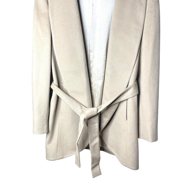 Tom Gutie Solange Baby Alpaca Suri Merino Wool Draped Coat Belted Medium - Picture 10 of 16